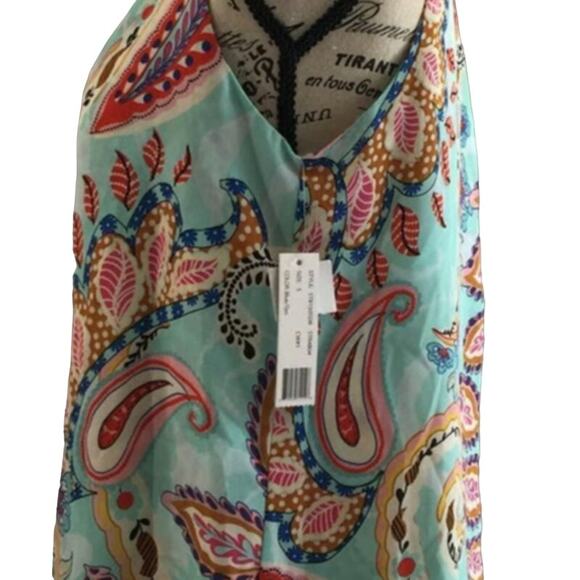 Zack & Rachel Women's Size Small Sleeveless Top Paisley Print 100% Polyester NEW - Picture 3 of 8